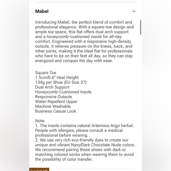 Vivaia Women’s Mabel Black Flat Slip On Square Toe New Size 44EU,approx 12.5-13 - Picture 7 of 11